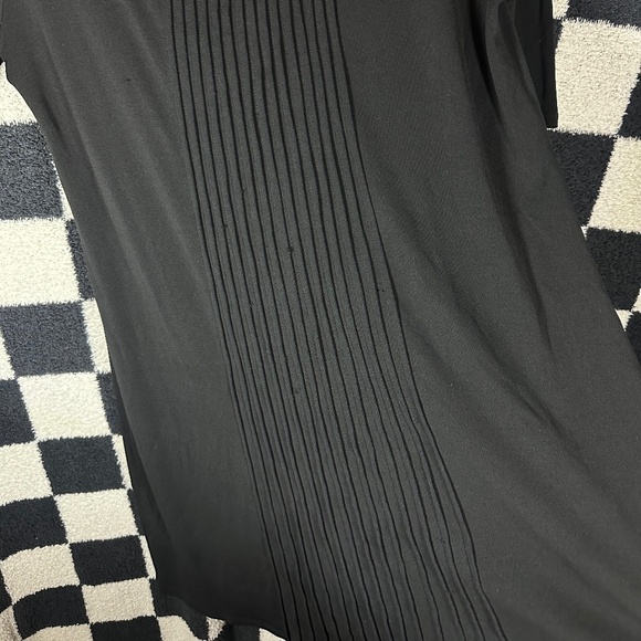 Eileen Fisher Women's Black 100% Silk 3/4 Sleeve Round Neck Dress Size Small - Picture 5 of 6